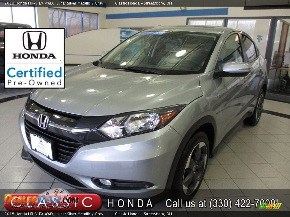 2018 Honda HR-V EX AWD Lunar Silver Metallic / Gray Photo #1
