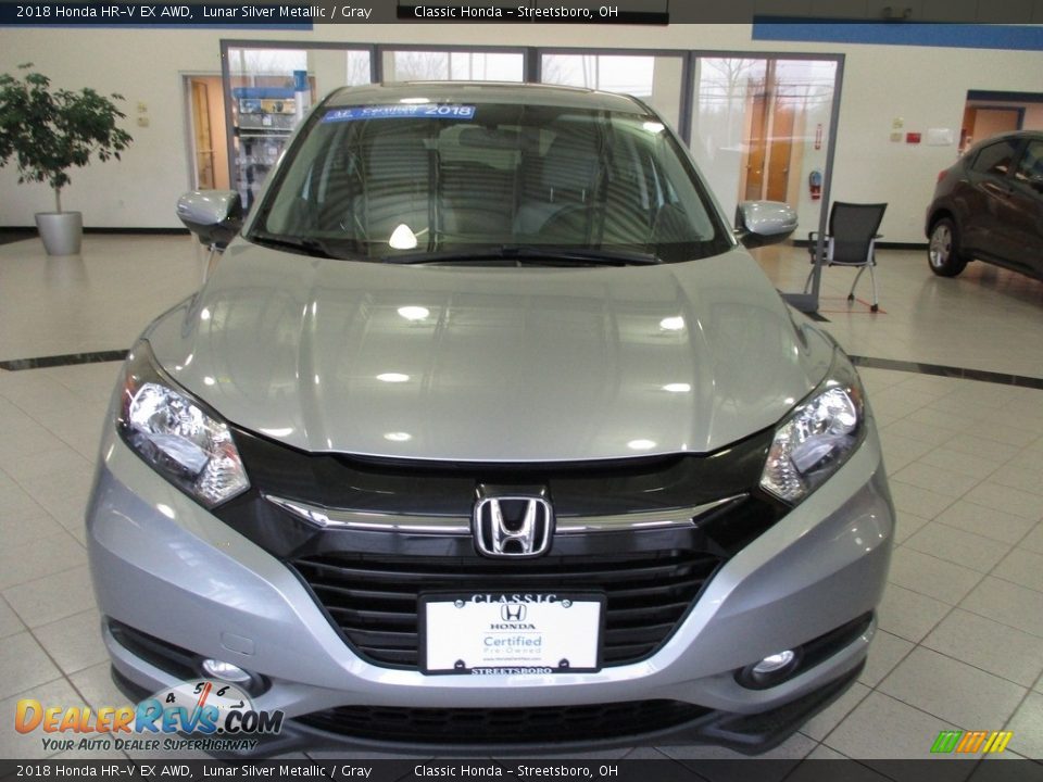 2018 Honda HR-V EX AWD Lunar Silver Metallic / Gray Photo #2