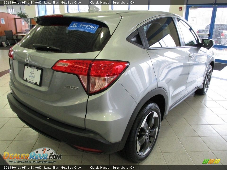 2018 Honda HR-V EX AWD Lunar Silver Metallic / Gray Photo #7