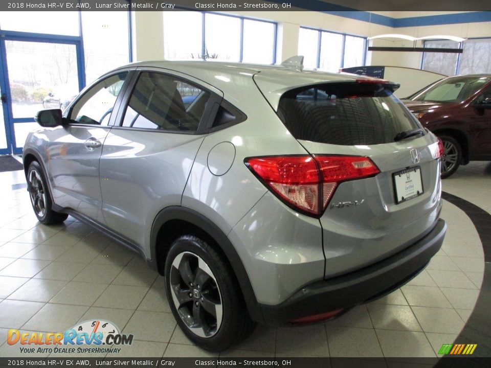 2018 Honda HR-V EX AWD Lunar Silver Metallic / Gray Photo #9