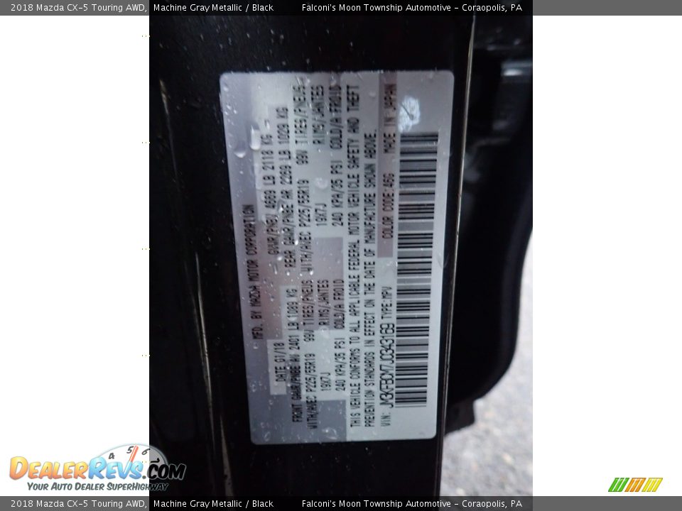 2018 Mazda CX-5 Touring AWD Machine Gray Metallic / Black Photo #23