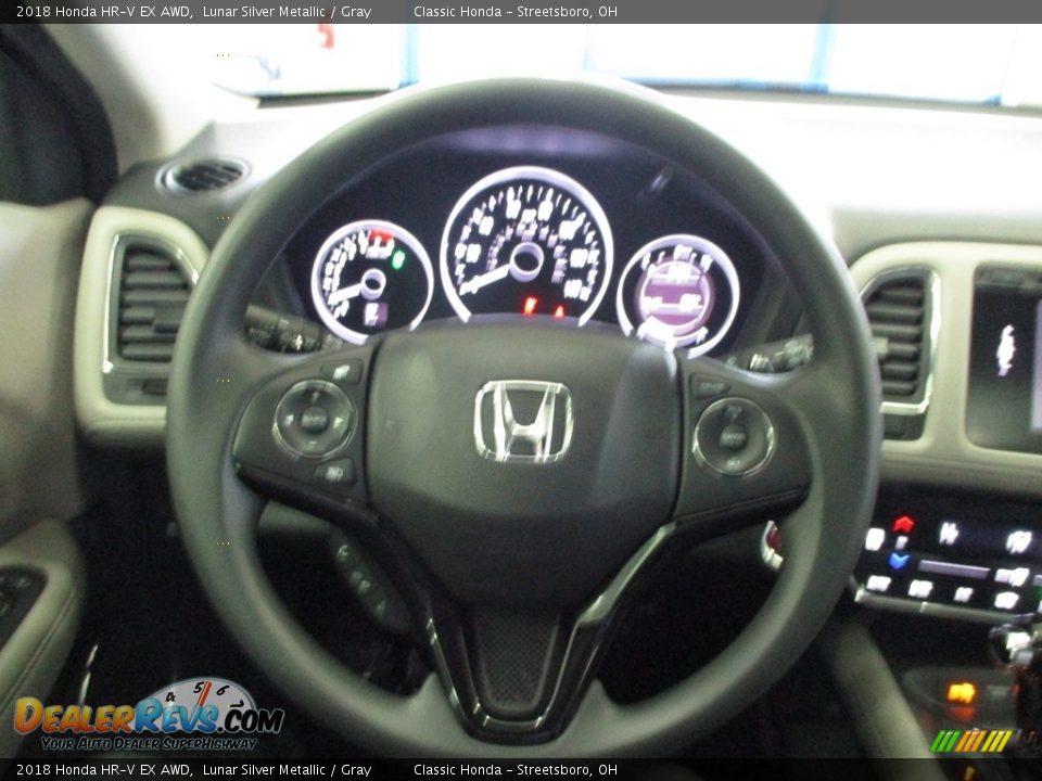 2018 Honda HR-V EX AWD Lunar Silver Metallic / Gray Photo #32