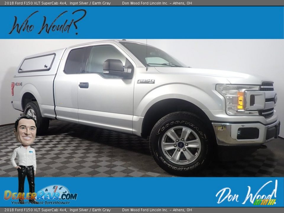 2018 Ford F150 XLT SuperCab 4x4 Ingot Silver / Earth Gray Photo #1
