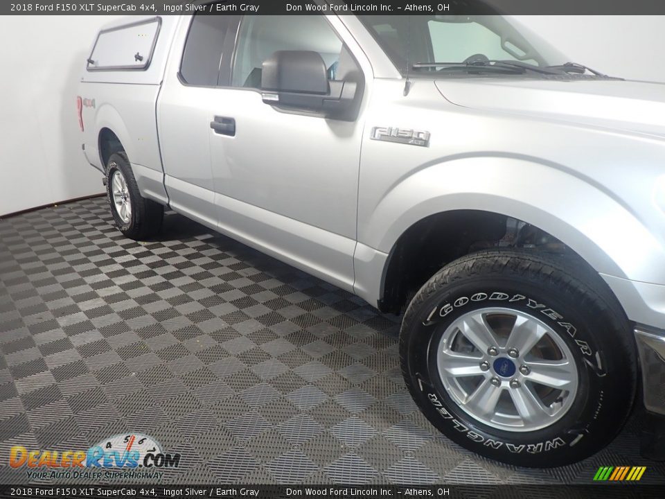 2018 Ford F150 XLT SuperCab 4x4 Ingot Silver / Earth Gray Photo #4