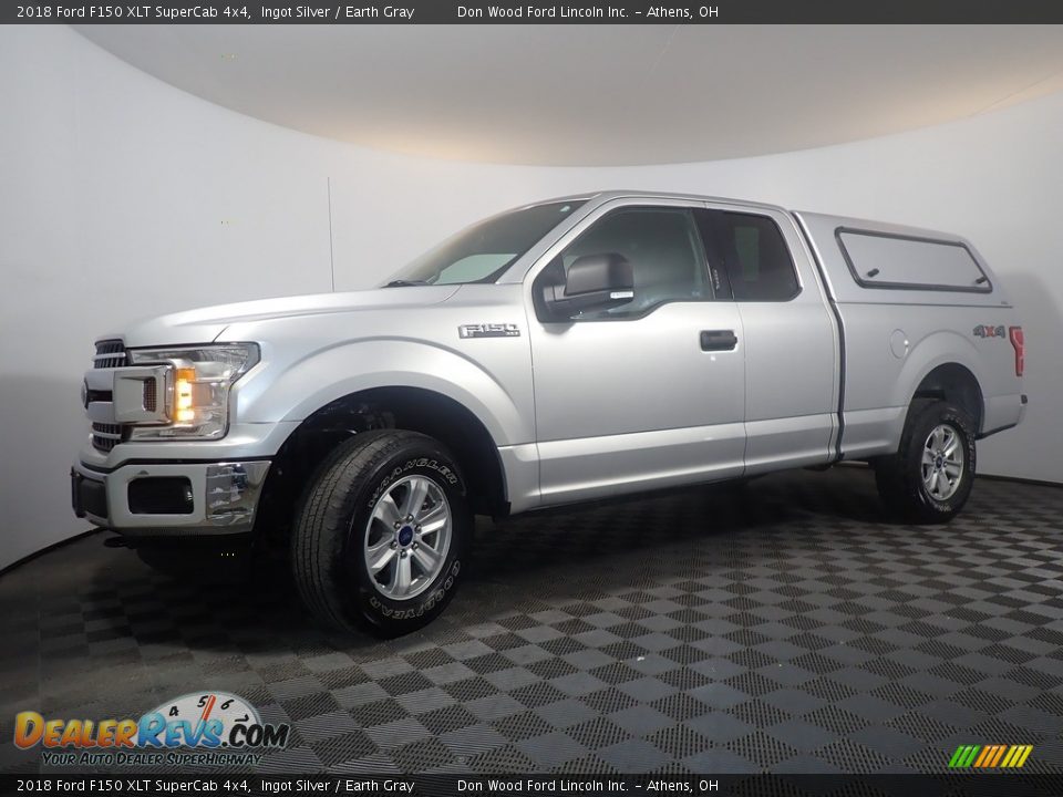 2018 Ford F150 XLT SuperCab 4x4 Ingot Silver / Earth Gray Photo #8