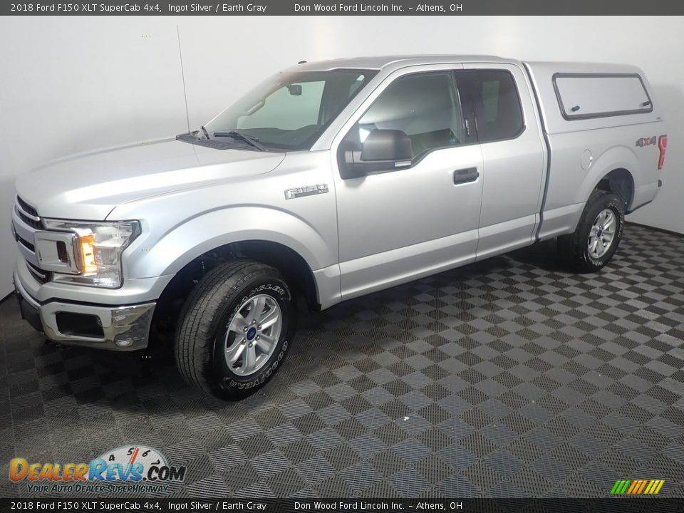 2018 Ford F150 XLT SuperCab 4x4 Ingot Silver / Earth Gray Photo #9