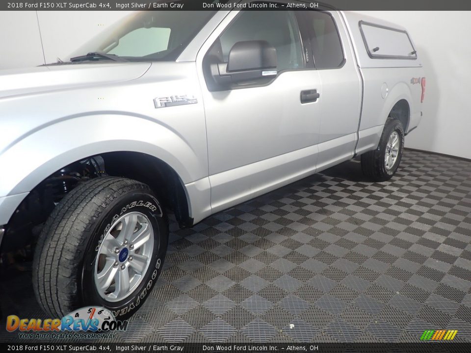 2018 Ford F150 XLT SuperCab 4x4 Ingot Silver / Earth Gray Photo #10