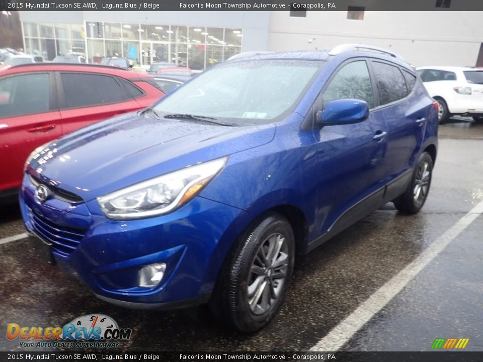 2015 Hyundai Tucson SE AWD Laguna Blue / Beige Photo #1