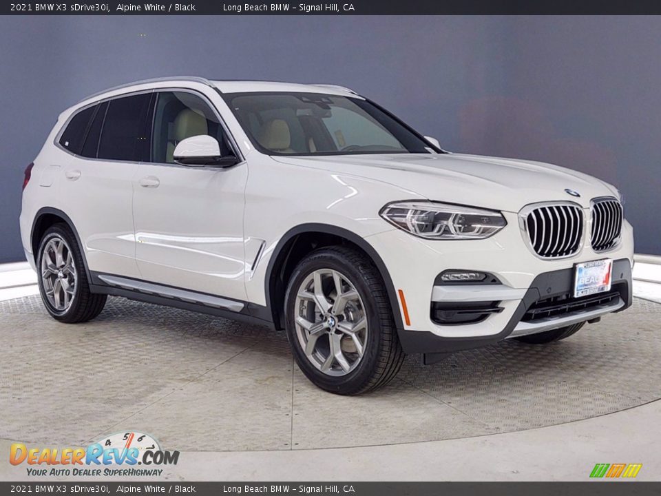 2021 BMW X3 sDrive30i Alpine White / Black Photo #1