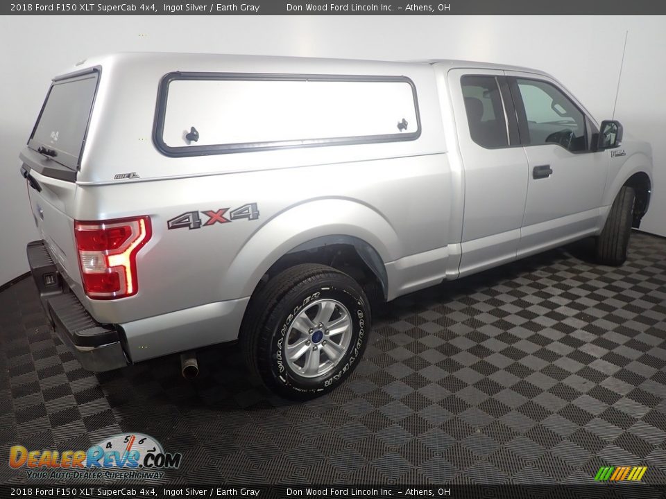 2018 Ford F150 XLT SuperCab 4x4 Ingot Silver / Earth Gray Photo #16