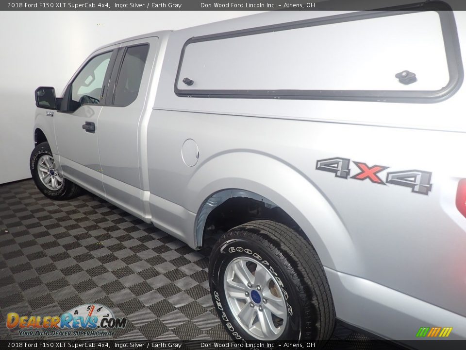 2018 Ford F150 XLT SuperCab 4x4 Ingot Silver / Earth Gray Photo #17