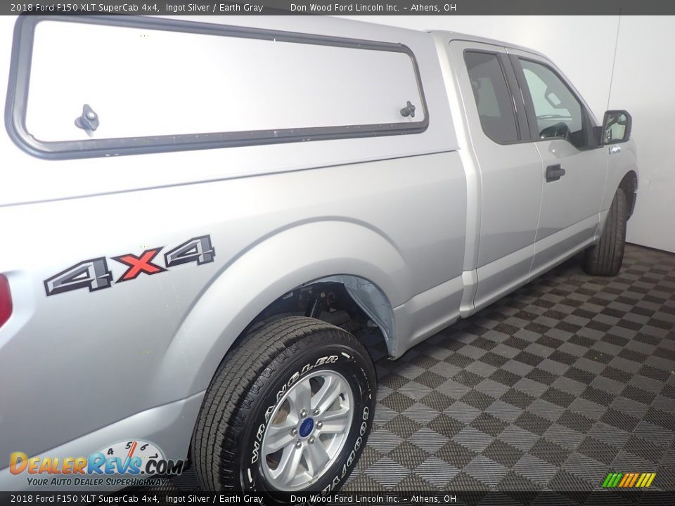2018 Ford F150 XLT SuperCab 4x4 Ingot Silver / Earth Gray Photo #18