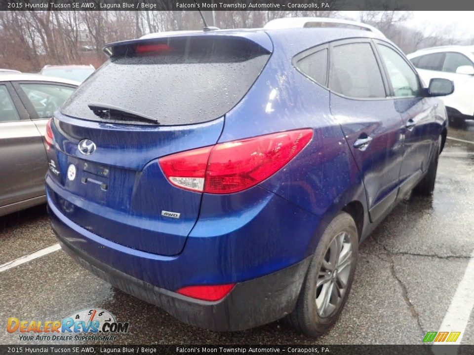 2015 Hyundai Tucson SE AWD Laguna Blue / Beige Photo #4