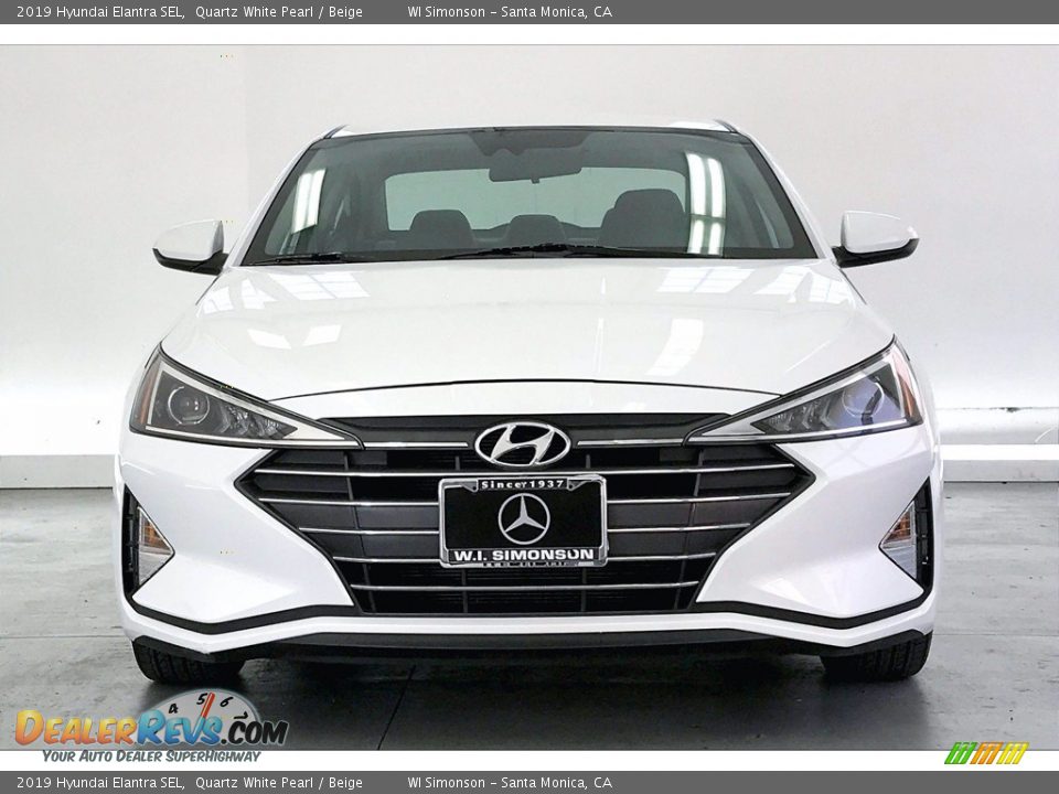 2019 Hyundai Elantra SEL Quartz White Pearl / Beige Photo #2