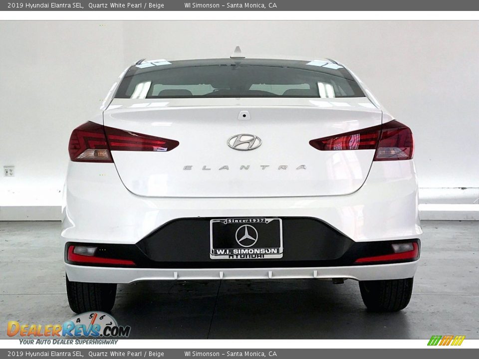 2019 Hyundai Elantra SEL Quartz White Pearl / Beige Photo #3