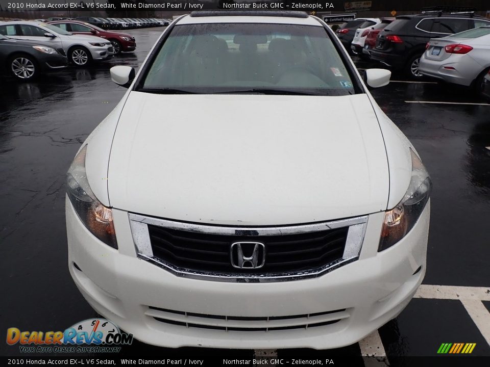 2010 Honda Accord EX-L V6 Sedan White Diamond Pearl / Ivory Photo #3