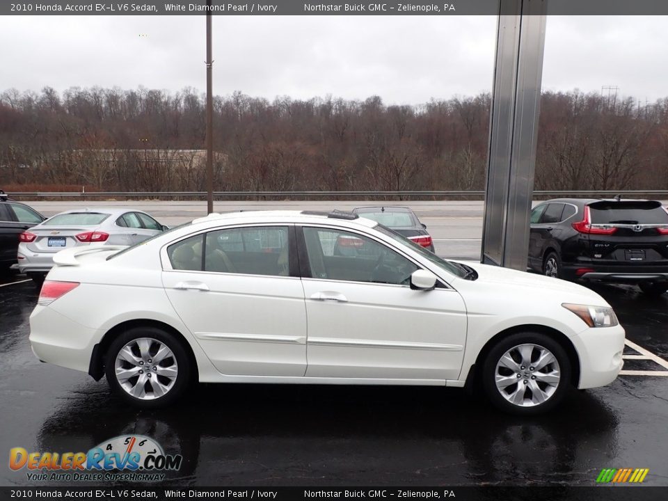 2010 Honda Accord EX-L V6 Sedan White Diamond Pearl / Ivory Photo #5