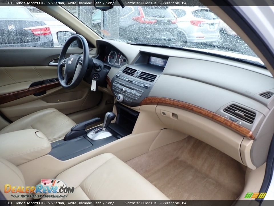 2010 Honda Accord EX-L V6 Sedan White Diamond Pearl / Ivory Photo #6