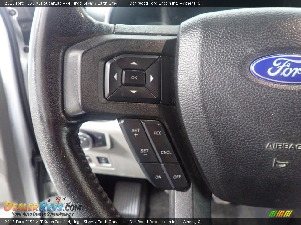 2018 Ford F150 XLT SuperCab 4x4 Ingot Silver / Earth Gray Photo #27