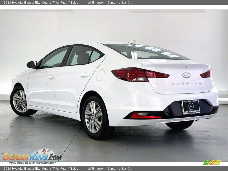 2019 Hyundai Elantra SEL Quartz White Pearl / Beige Photo #9