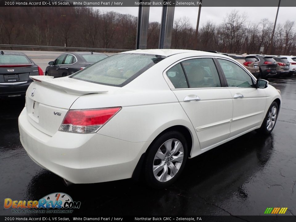 2010 Honda Accord EX-L V6 Sedan White Diamond Pearl / Ivory Photo #9