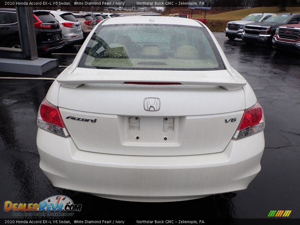 2010 Honda Accord EX-L V6 Sedan White Diamond Pearl / Ivory Photo #10