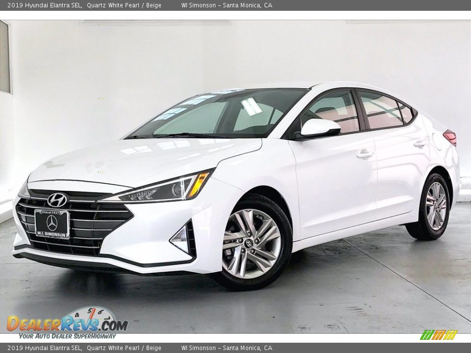 2019 Hyundai Elantra SEL Quartz White Pearl / Beige Photo #11