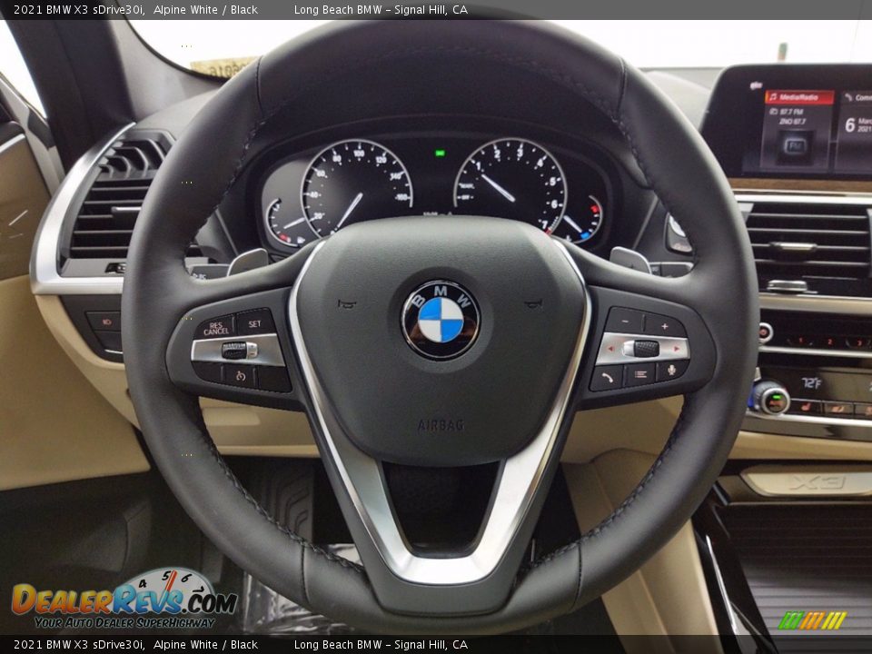 2021 BMW X3 sDrive30i Steering Wheel Photo #14