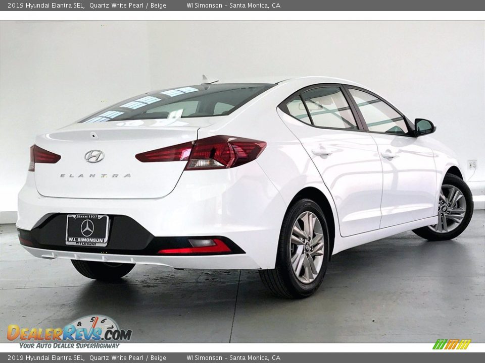 2019 Hyundai Elantra SEL Quartz White Pearl / Beige Photo #12