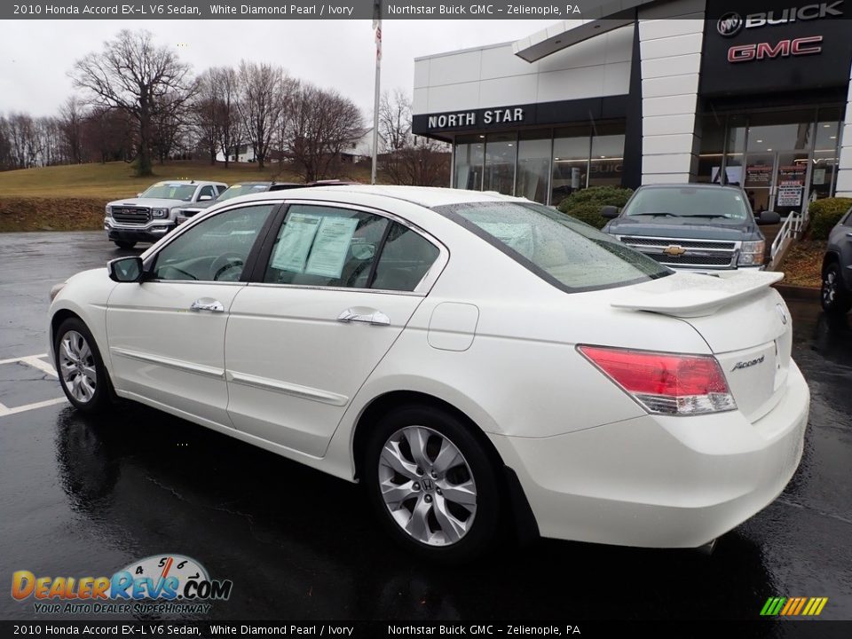 2010 Honda Accord EX-L V6 Sedan White Diamond Pearl / Ivory Photo #12