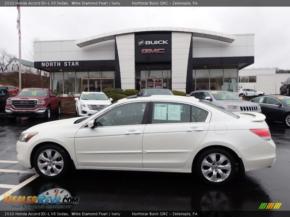 2010 Honda Accord EX-L V6 Sedan White Diamond Pearl / Ivory Photo #13