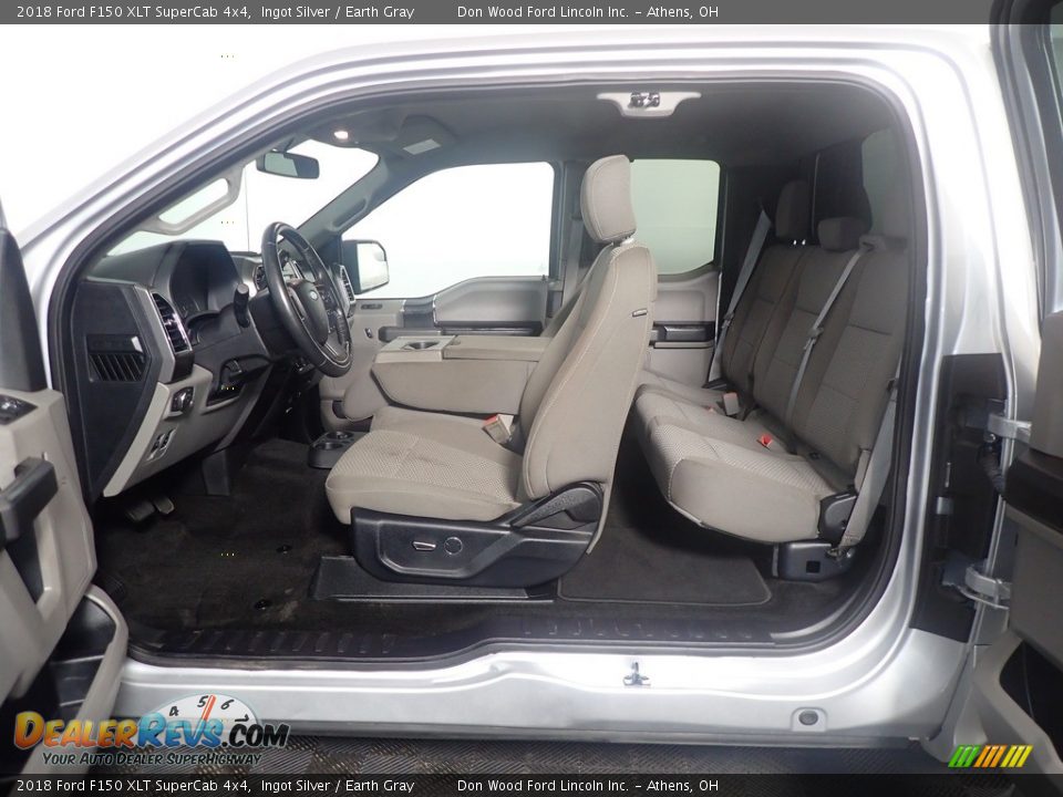 2018 Ford F150 XLT SuperCab 4x4 Ingot Silver / Earth Gray Photo #34