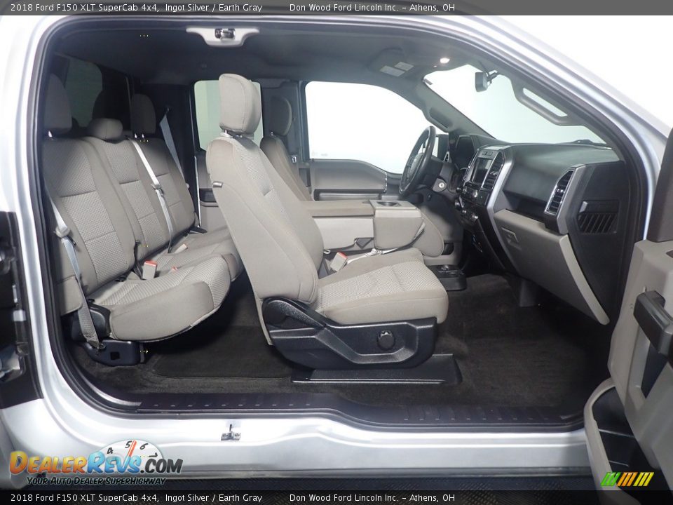 2018 Ford F150 XLT SuperCab 4x4 Ingot Silver / Earth Gray Photo #36