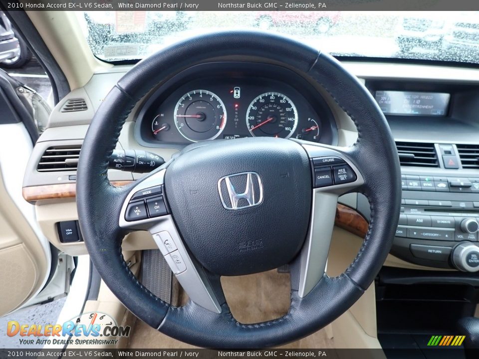 2010 Honda Accord EX-L V6 Sedan White Diamond Pearl / Ivory Photo #23