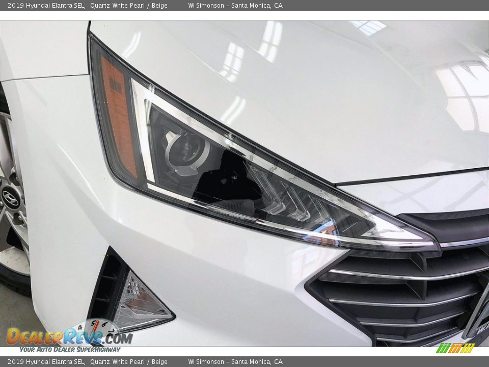 2019 Hyundai Elantra SEL Quartz White Pearl / Beige Photo #26