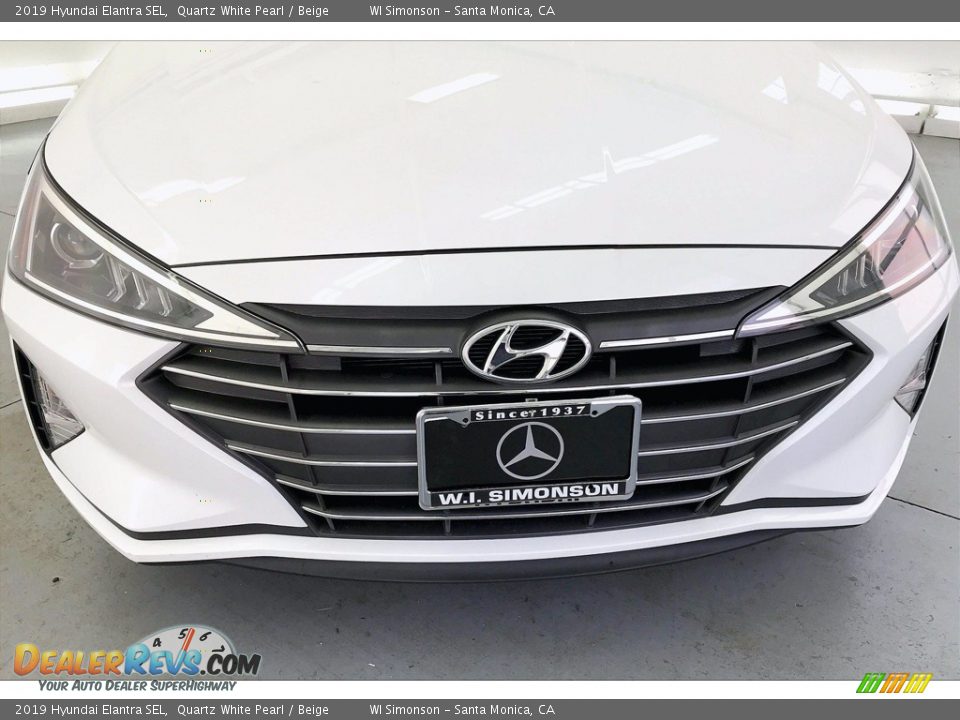 2019 Hyundai Elantra SEL Quartz White Pearl / Beige Photo #28
