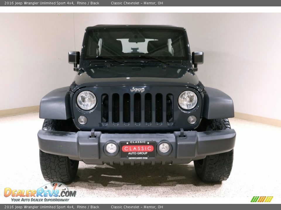 2016 Jeep Wrangler Unlimited Sport 4x4 Rhino / Black Photo #2