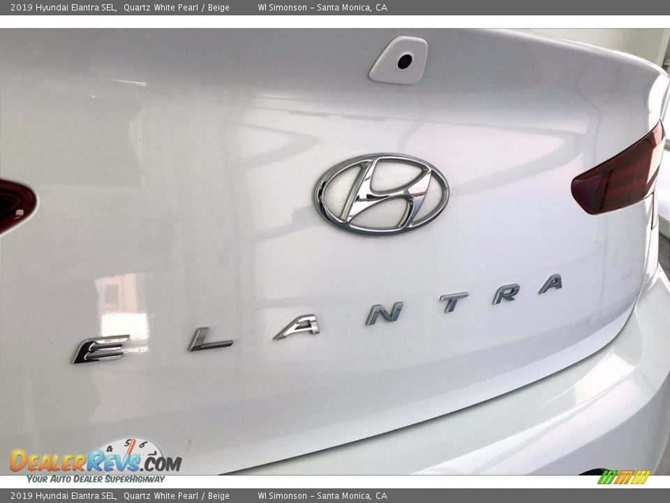 2019 Hyundai Elantra SEL Quartz White Pearl / Beige Photo #29