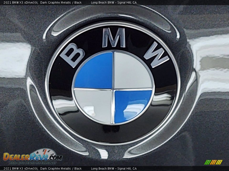2021 BMW X3 sDrive30i Dark Graphite Metallic / Black Photo #7
