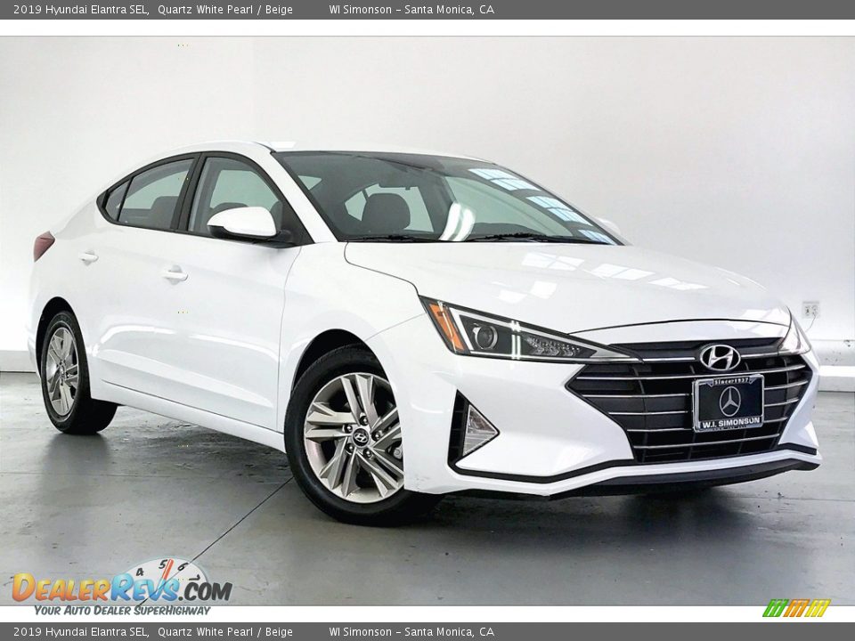 2019 Hyundai Elantra SEL Quartz White Pearl / Beige Photo #32