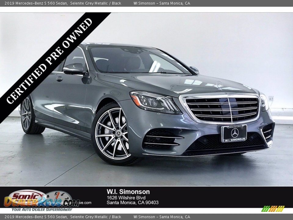 2019 Mercedes-Benz S 560 Sedan Selenite Grey Metallic / Black Photo #1