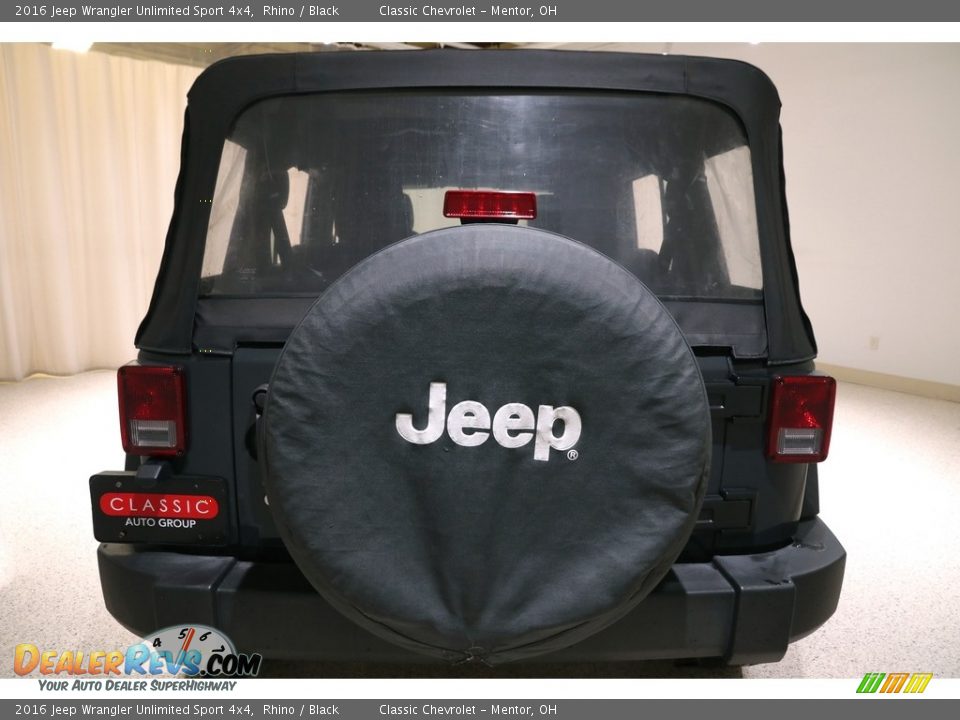 2016 Jeep Wrangler Unlimited Sport 4x4 Rhino / Black Photo #14