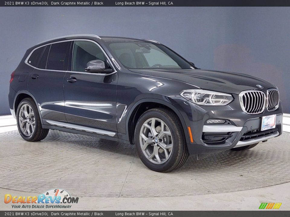 2021 BMW X3 sDrive30i Dark Graphite Metallic / Black Photo #27