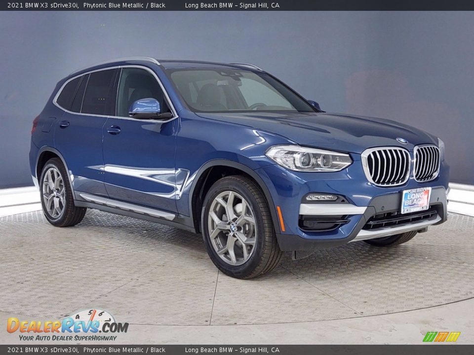 2021 BMW X3 sDrive30i Phytonic Blue Metallic / Black Photo #1