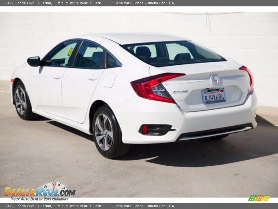2019 Honda Civic LX Sedan Platinum White Pearl / Black Photo #2