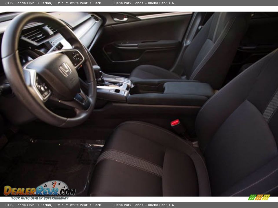 2019 Honda Civic LX Sedan Platinum White Pearl / Black Photo #3