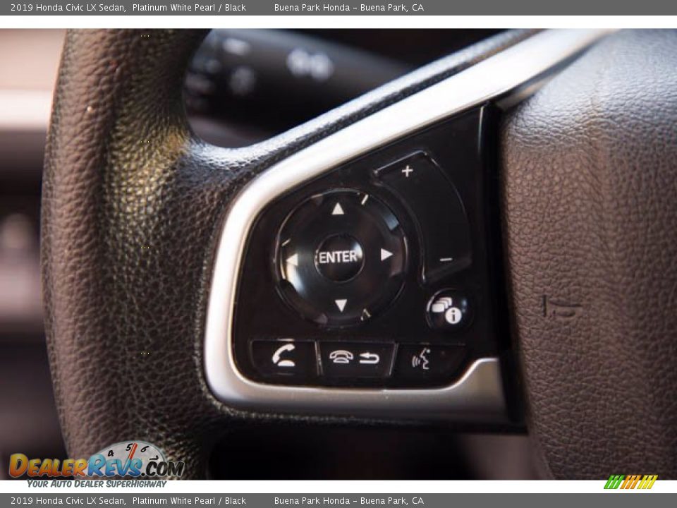 2019 Honda Civic LX Sedan Platinum White Pearl / Black Photo #16