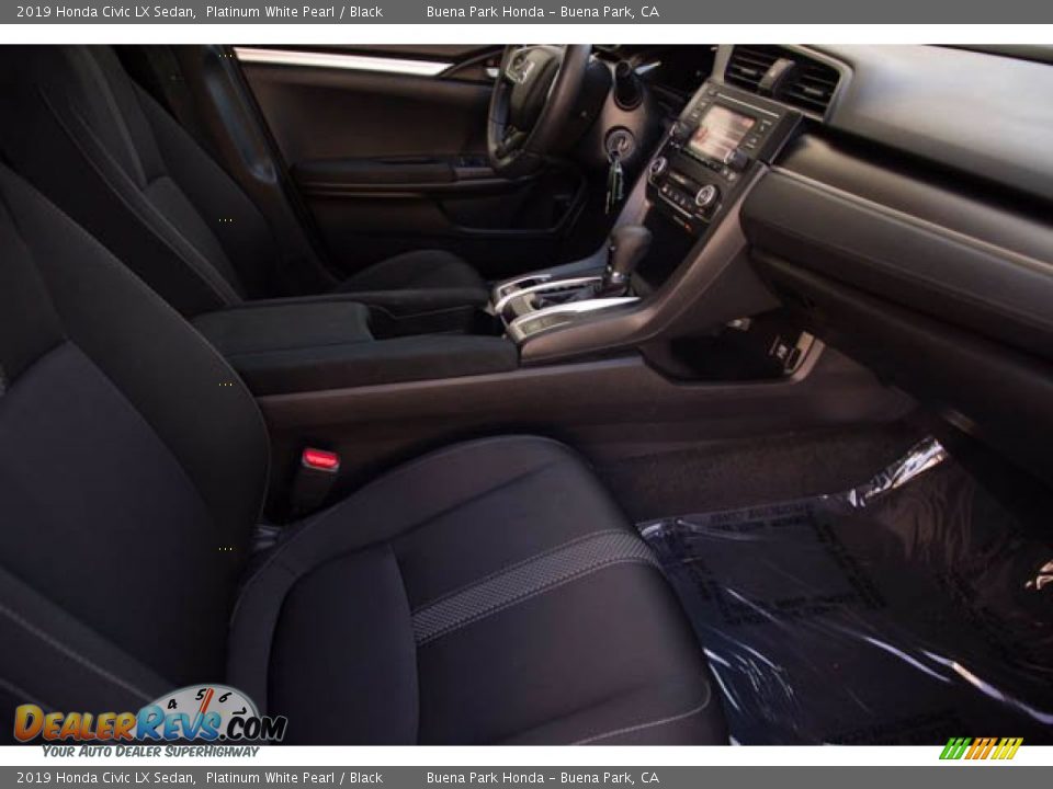 2019 Honda Civic LX Sedan Platinum White Pearl / Black Photo #23