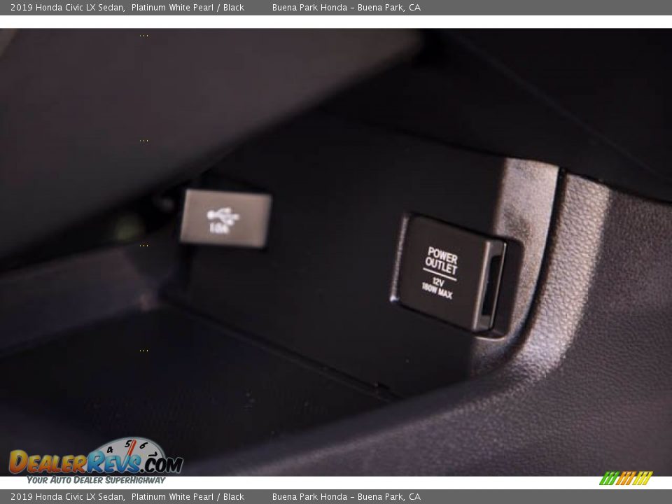 2019 Honda Civic LX Sedan Platinum White Pearl / Black Photo #24