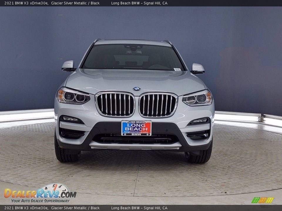 2021 BMW X3 xDrive30e Glacier Silver Metallic / Black Photo #2